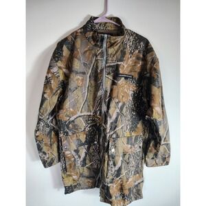 MANIERE DE VOIR green camo cotton mix parka jacket coat dress US 12 Perfect